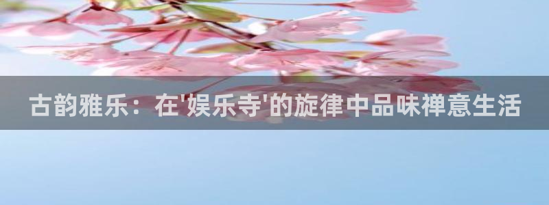 k8凯发体育f开号：古韵雅乐：在\'娱乐寺\'的旋律中品味禅意生活